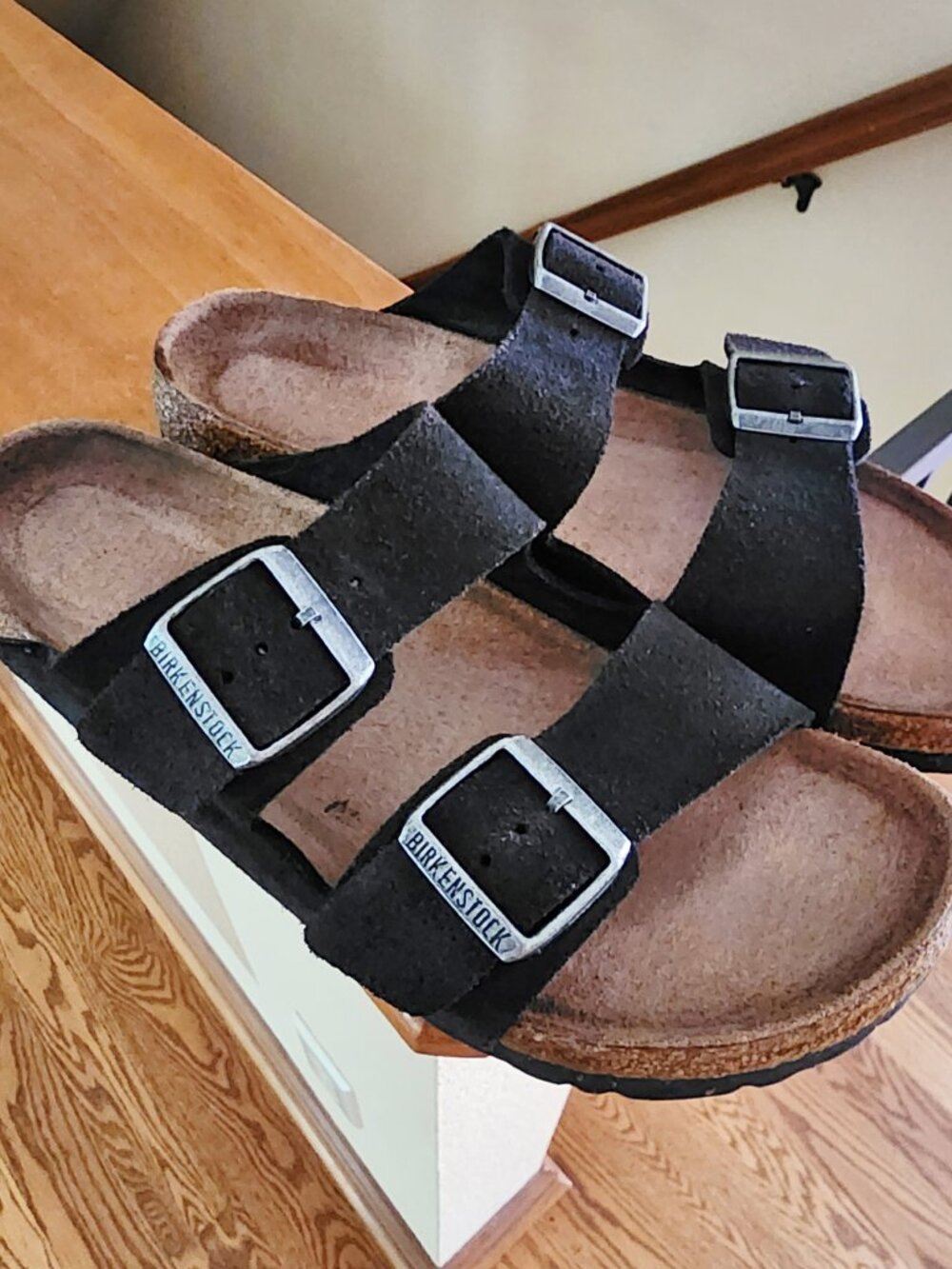 Birkenstock Men's Dark Taupe Suede Sandals Size 41 - Picture 5 of 5